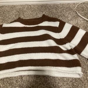 Brown and cream sweater